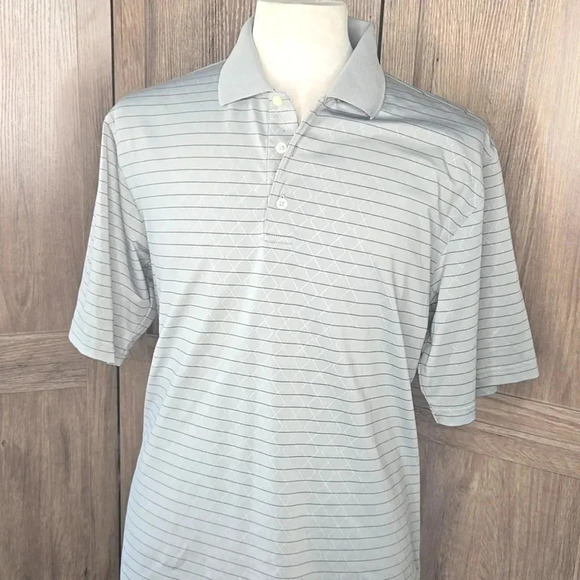 Bolle Men's Gray Striped Polo Shirt - Picture 3 of 7